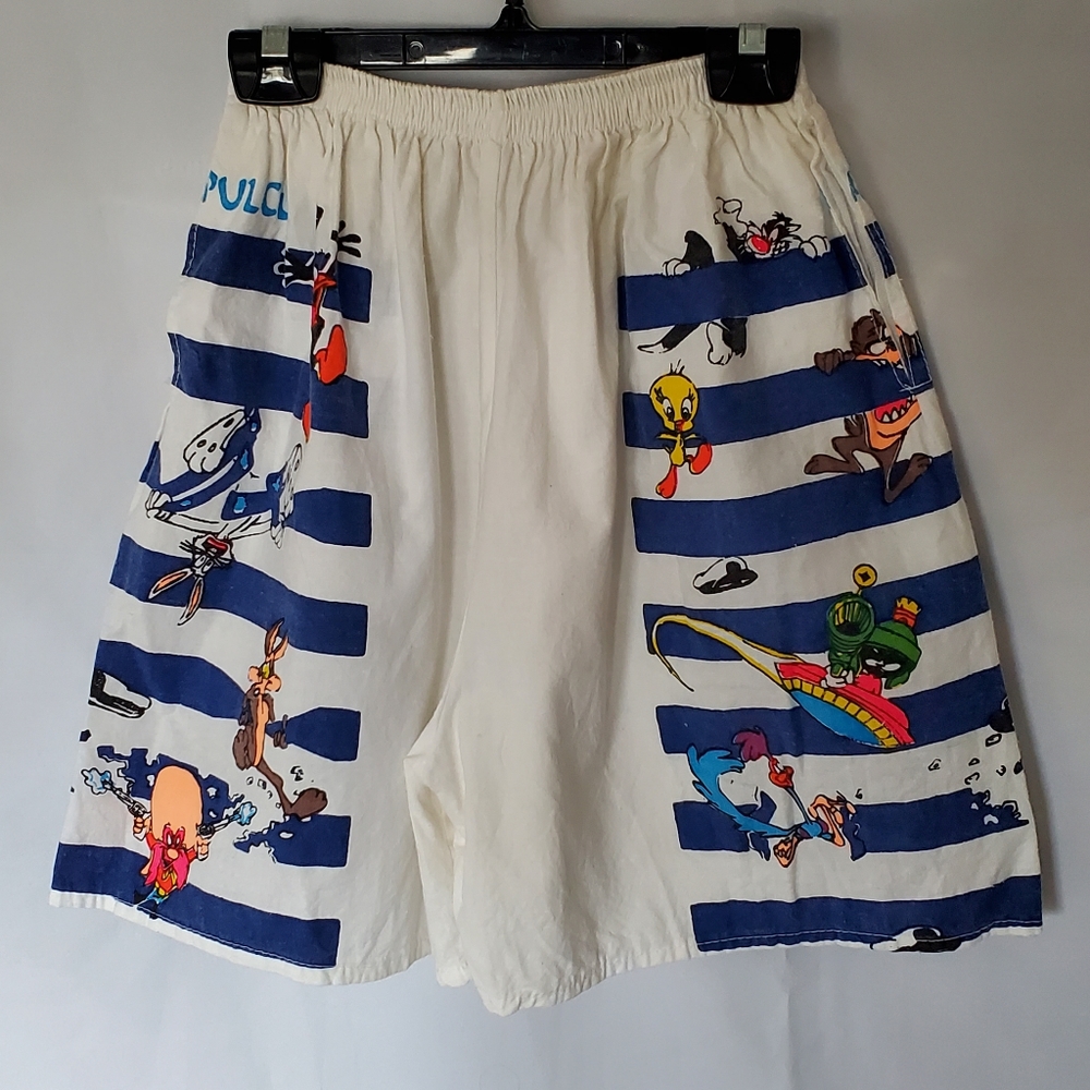 Warner Brothers Looney Tunes Shorts Men's Small Vintage Y2K 1990s 1980s Stripes